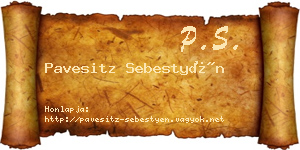 Pavesitz Sebestyén névjegykártya